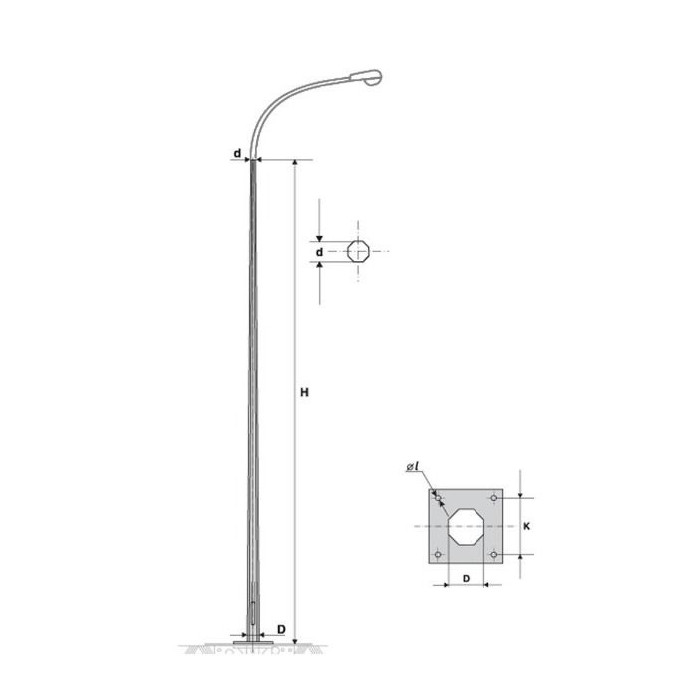 Опора силовая фланцевая граненая СФГ-1000-10